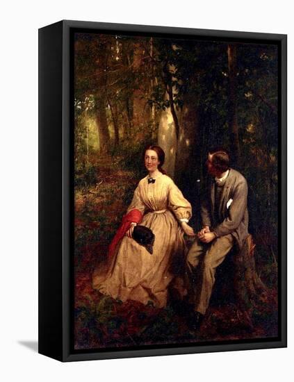 Courtship, 1864-65-George Cochran Lambdin-Framed Stretched Canvas