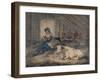 'Courtship in a Cowshed', c1801-Julius Caesar Ibbetson-Framed Giclee Print