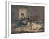 'Courtship in a Cowshed', c1801-Julius Caesar Ibbetson-Framed Giclee Print