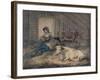 'Courtship in a Cowshed', c1801-Julius Caesar Ibbetson-Framed Giclee Print