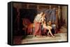 Courtship of Paris and Helen-Jacques-Louis David-Framed Stretched Canvas