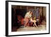 Courtship of Paris and Helen-Jacques-Louis David-Framed Art Print