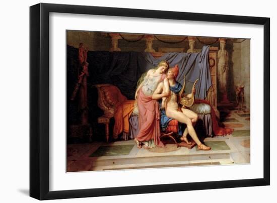 Courtship of Paris and Helen-Jacques-Louis David-Framed Art Print