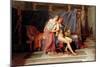 Courtship of Paris and Helen-Jacques-Louis David-Mounted Art Print