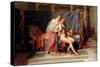 Courtship of Paris and Helen-Jacques-Louis David-Stretched Canvas