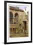 Courtyard, Al Hosh, in the House of Shiekh Sadat, Cairo, 1873-Frank Dillon-Framed Giclee Print