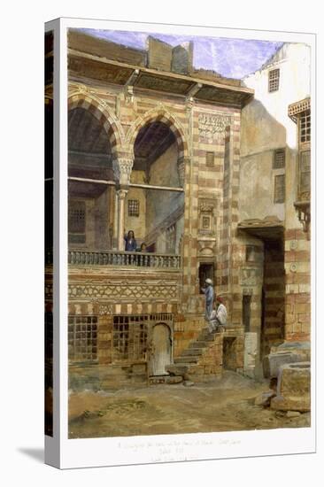 Courtyard, Al Hosh, in the House of Shiekh Sadat, Cairo, 1873-Frank Dillon-Stretched Canvas