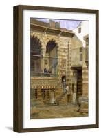 Courtyard, Al Hosh, in the House of Shiekh Sadat, Cairo, 1873-Frank Dillon-Framed Giclee Print