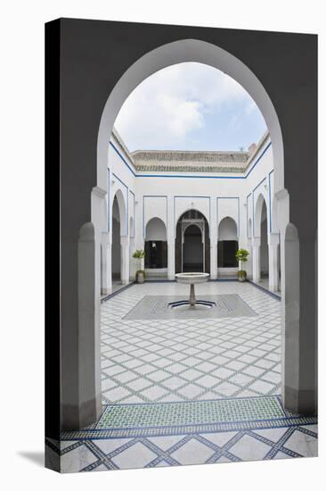 Courtyard at El Bahia Palace, Marrakech, Morocco, North Africa, Africa-Matthew Williams-Ellis-Stretched Canvas