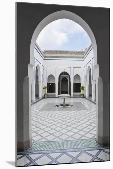 Courtyard at El Bahia Palace, Marrakech, Morocco, North Africa, Africa-Matthew Williams-Ellis-Mounted Photographic Print