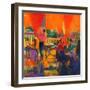 Courtyard Cafe, Tunis-Peter Graham-Framed Giclee Print