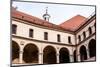 Courtyard Castle Arcades Pieskowa Skala , Medieval Building near Krakow, Poland-Curioso Travel Photography-Mounted Photographic Print