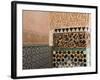 Courtyard Detail, Ali Ben Youssef Madersa Theological College, Marrakech, Morocco-Walter Bibikow-Framed Photographic Print