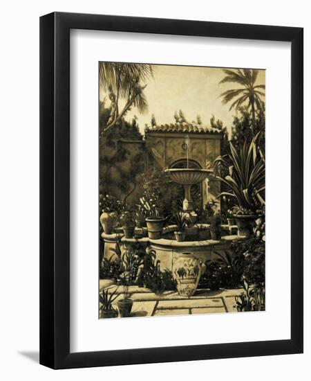 Courtyard Fountain-David Parks-Framed Art Print