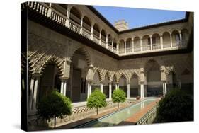 Courtyard Garden, Alcazar, UNESCO World Heritage Site, Seville, Andalucia, Spain, Europe-Peter Barritt-Stretched Canvas