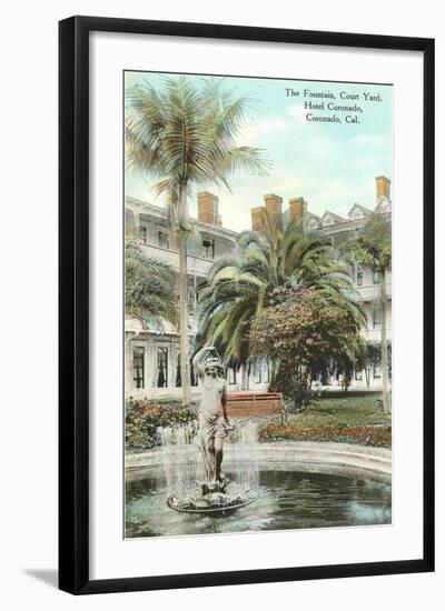 Courtyard, Hotel del Coronado, San Diego, California-null-Framed Art Print