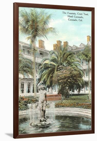 Courtyard, Hotel del Coronado, San Diego, California-null-Framed Art Print