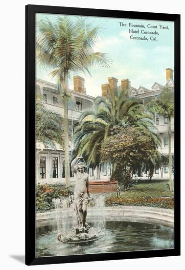 Courtyard, Hotel del Coronado, San Diego, California-null-Framed Art Print