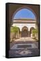 Courtyard in Alcazaba, Malaga, Andalucia, Spain, Europe-Rolf Richardson-Framed Stretched Canvas