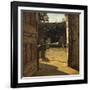 Courtyard in Sun, Interior of Country House, 1864-1866-Giuseppe De Nittis-Framed Giclee Print