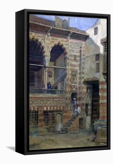 Courtyard in the House of Sheikh Sadat, Cairo, 1873-Frank Dillon-Framed Stretched Canvas