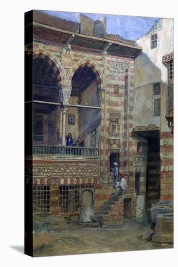 Courtyard in the House of Sheikh Sadat, Cairo, 1873-Frank Dillon-Stretched Canvas