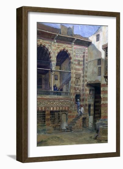 Courtyard in the House of Sheikh Sadat, Cairo, 1873-Frank Dillon-Framed Giclee Print