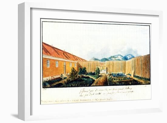 Courtyard in the Peter Prison, 1832-Nikolai Alexandrovich Bestuzhev-Framed Giclee Print