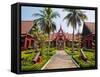 Courtyard Inside the National Museum of Cambodia, Phnom Penh, Cambodia, Indochina, Southeast Asia-Matthew Williams-Ellis-Framed Stretched Canvas