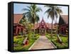 Courtyard Inside the National Museum of Cambodia, Phnom Penh, Cambodia, Indochina, Southeast Asia-Matthew Williams-Ellis-Framed Stretched Canvas