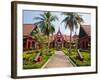 Courtyard Inside the National Museum of Cambodia, Phnom Penh, Cambodia, Indochina, Southeast Asia-Matthew Williams-Ellis-Framed Photographic Print