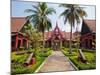 Courtyard Inside the National Museum of Cambodia, Phnom Penh, Cambodia, Indochina, Southeast Asia-Matthew Williams-Ellis-Mounted Photographic Print