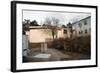 Courtyard near the Old Soviet Buildings in Late Autumn-alexabelov-Framed Photographic Print