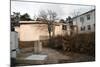 Courtyard near the Old Soviet Buildings in Late Autumn-alexabelov-Mounted Photographic Print