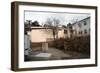 Courtyard near the Old Soviet Buildings in Late Autumn-alexabelov-Framed Photographic Print