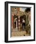 Courtyard of a House in Delft, 1658-Pieter de Hooch-Framed Premium Giclee Print