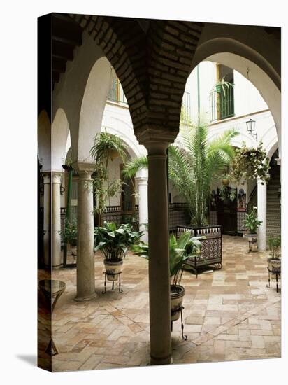 Courtyard of a Traditional House, Carmona, Andalucia, Spain-Sheila Terry-Stretched Canvas