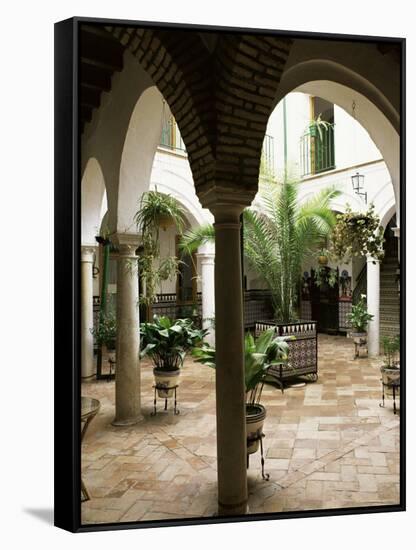 Courtyard of a Traditional House, Carmona, Andalucia, Spain-Sheila Terry-Framed Stretched Canvas