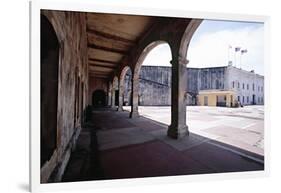 Courtyard of Fort San Cristobal Old San Juan-George Oze-Framed Photographic Print
