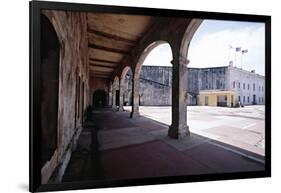 Courtyard of Fort San Cristobal Old San Juan-George Oze-Framed Photographic Print