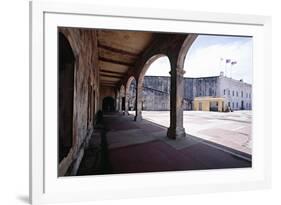 Courtyard of Fort San Cristobal Old San Juan-George Oze-Framed Photographic Print