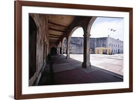 Courtyard of Fort San Cristobal Old San Juan-George Oze-Framed Photographic Print