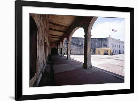 Courtyard of Fort San Cristobal Old San Juan-George Oze-Framed Photographic Print