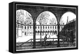 Courtyard of Gresham College, London, 18th Century-null-Framed Stretched Canvas