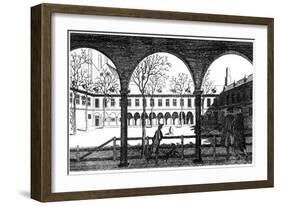 Courtyard of Gresham College, London, 18th Century-null-Framed Giclee Print