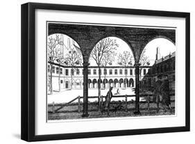 Courtyard of Gresham College, London, 18th Century-null-Framed Giclee Print