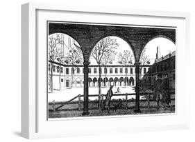 Courtyard of Gresham College, London, 18th Century-null-Framed Giclee Print