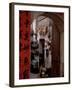 Courtyard of Huizhou-styled House with Calligraphy Couplet, China-Keren Su-Framed Photographic Print