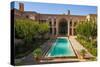 Courtyard of late 18th century Qajar Mansion, now Serai Ameriha Hotel, Kashan, Iran, Middle East-James Strachan-Stretched Canvas