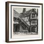 Courtyard of Leicester's Hospital, UK, 19th Century-null-Framed Giclee Print